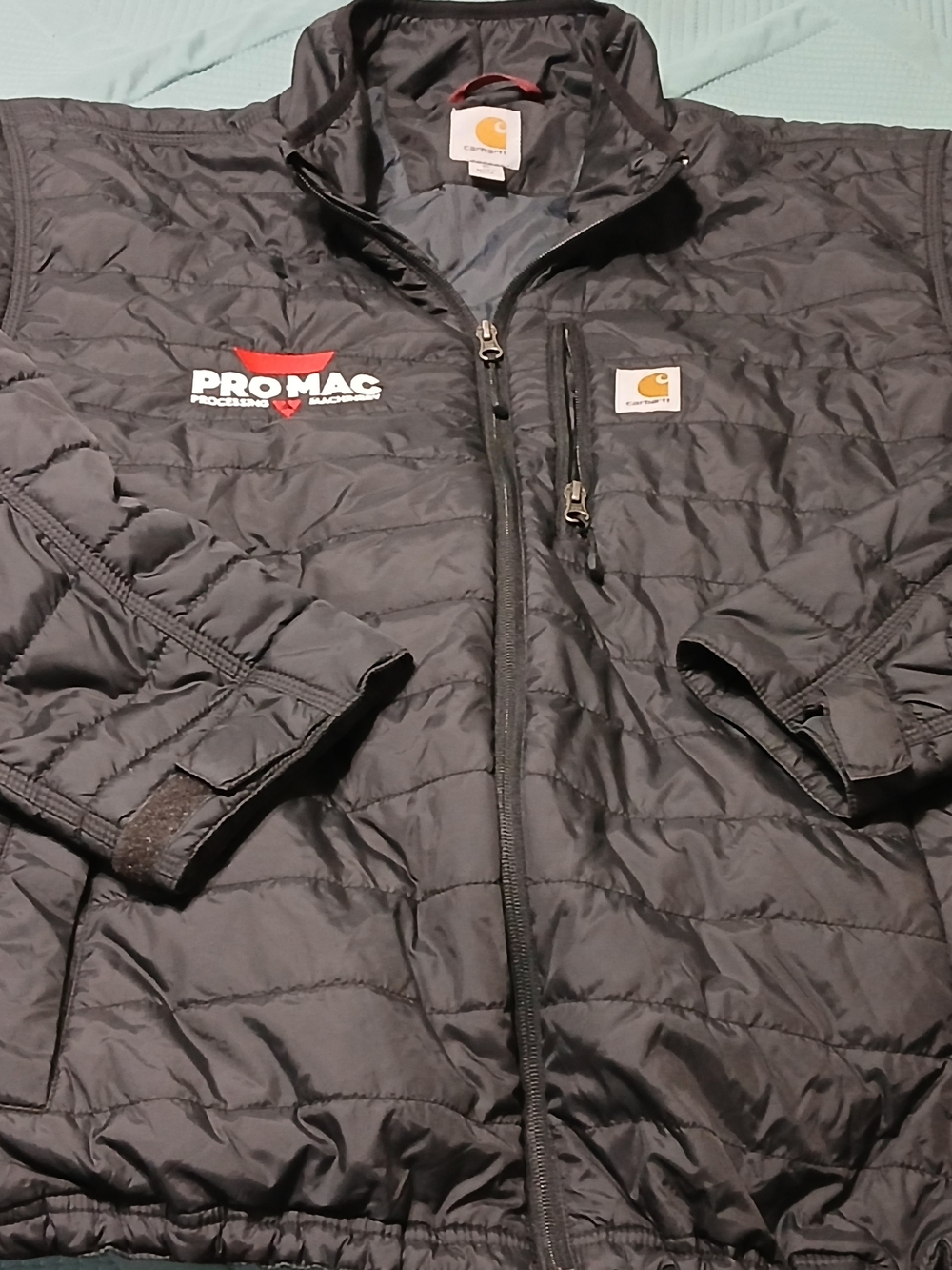 Carhartt - Quilted Puffer Lightweight Work Jacket Size XL Black